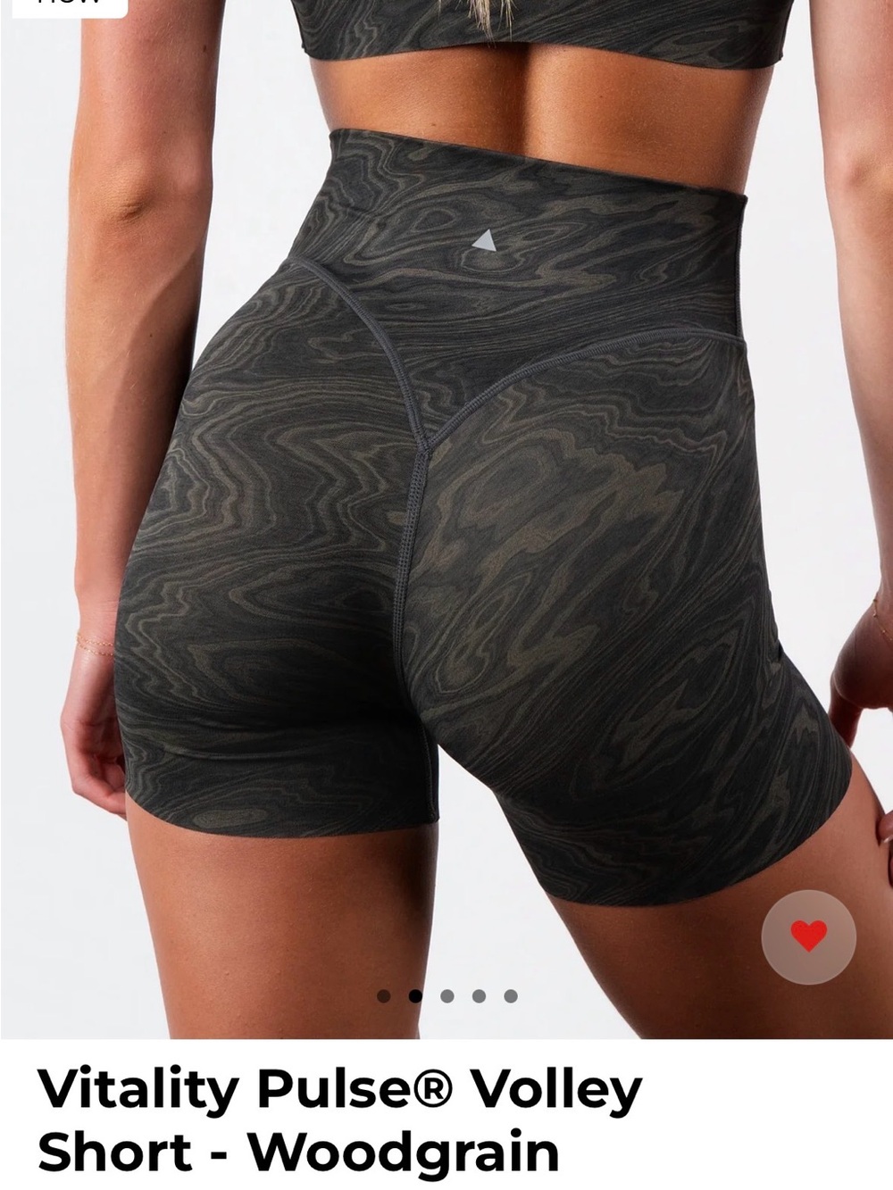 Vitality Pulse® High-Rise Bike Shorts in Woodgrain Black. Small